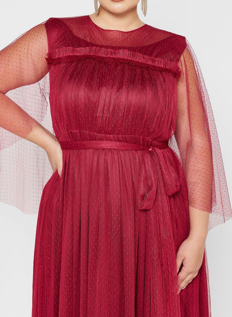 خزانة فستان بأكمام شبكية - Image 3