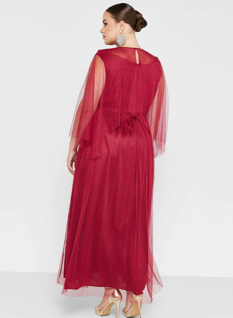 خزانة فستان بأكمام شبكية - Image 2