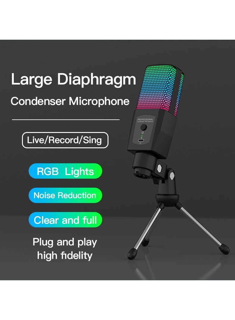 تسجيل واضح، ميكروفونات احترافية، ميكروفون سعوي، التقاط اتجاهي بالكامل، تسجيل دقيق للصوت البشري، تصفية الضوضاء البيئية، مع نغمات عالية واضحة ونغمات منخفضة عميقة - Image 1