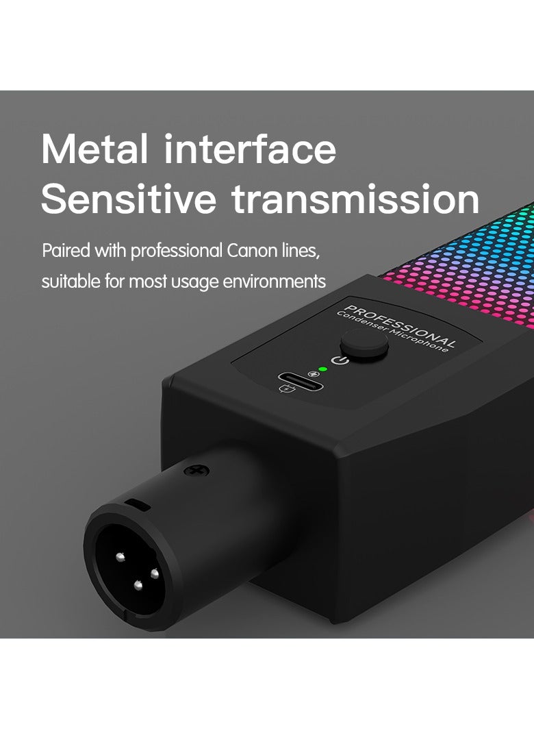 تسجيل واضح، ميكروفونات احترافية، ميكروفون سعوي، التقاط اتجاهي بالكامل، تسجيل دقيق للصوت البشري، تصفية الضوضاء البيئية، مع نغمات عالية واضحة ونغمات منخفضة عميقة - Image 4