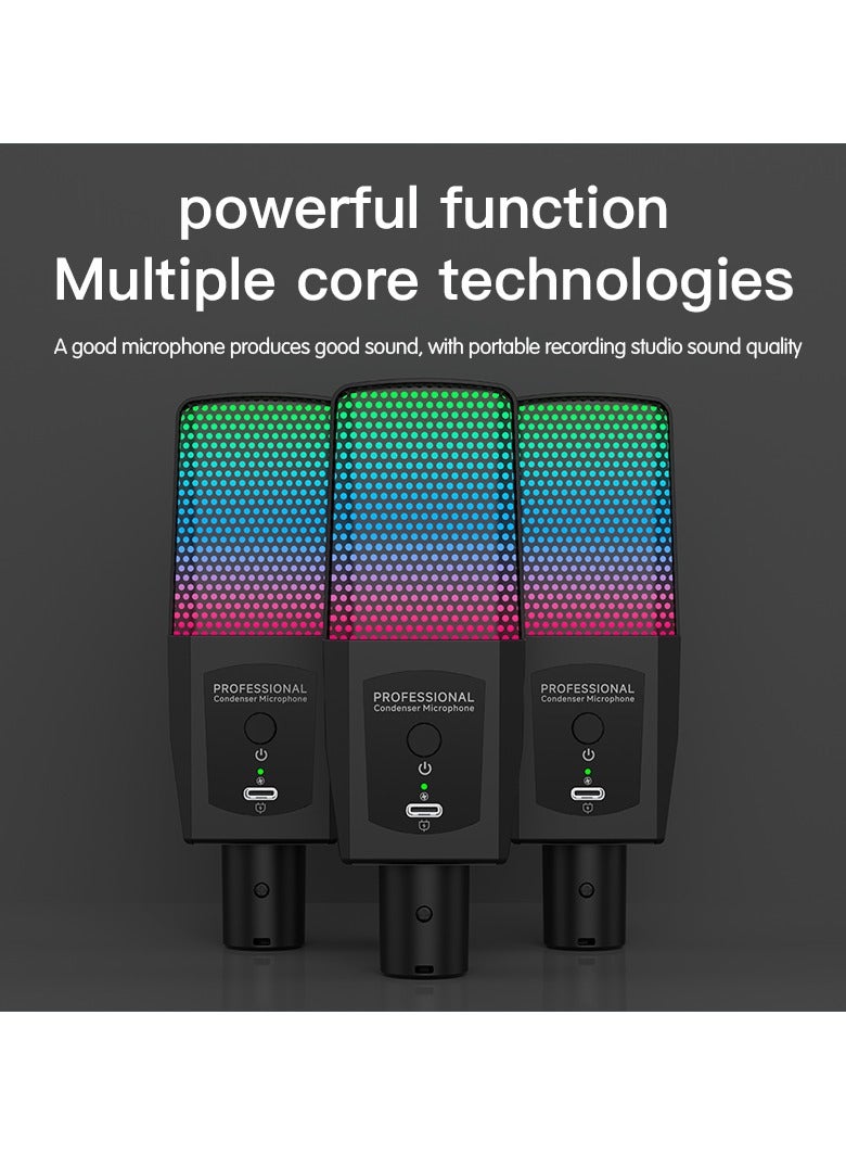 تسجيل واضح، ميكروفونات احترافية، ميكروفون سعوي، التقاط اتجاهي بالكامل، تسجيل دقيق للصوت البشري، تصفية الضوضاء البيئية، مع نغمات عالية واضحة ونغمات منخفضة عميقة - Image 5