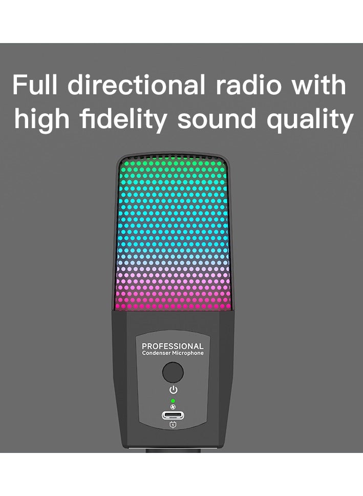 تسجيل واضح، ميكروفونات احترافية، ميكروفون سعوي، التقاط اتجاهي بالكامل، تسجيل دقيق للصوت البشري، تصفية الضوضاء البيئية، مع نغمات عالية واضحة ونغمات منخفضة عميقة - Image 3