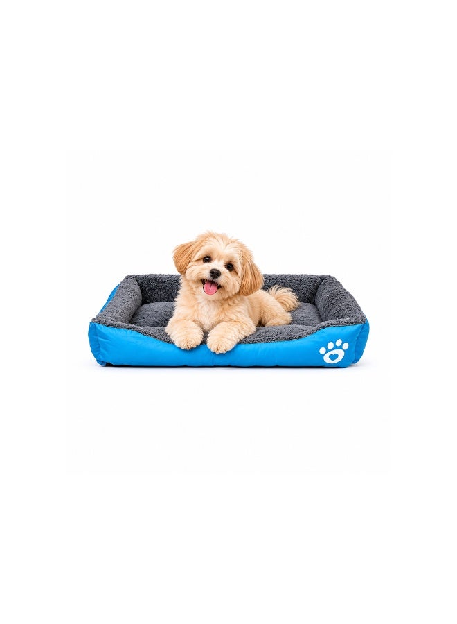 NNC PETS Pet cushion for Small dogs and Cats, Soft Plush pet bed with raised sides and Warm, 61 cm sleeping mat with Non-slip, Comfortable, Head & Neck Support, and Breathable (Red) - Image 1