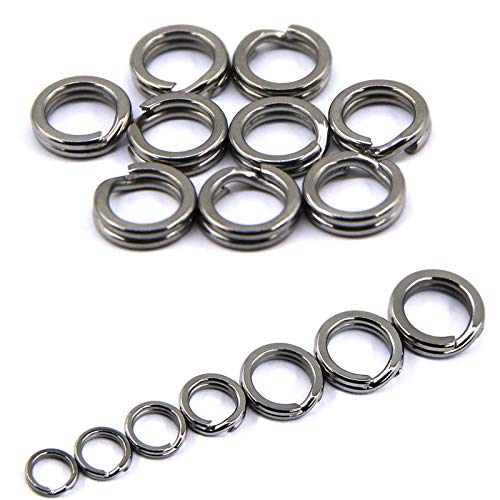 JSHANMEI 100pcs Fishing Split Rings Stainless Steel Lure Rings Hyper Wire Split Rings for Lures Heavy Duty Flattened Saltwater Terminal Tackles Fishing Lure Solid Rings Connector Snap Rings 5.0mm - Image 5