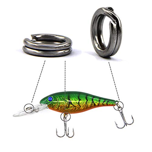 JSHANMEI 100pcs Fishing Split Rings Stainless Steel Lure Rings Hyper Wire Split Rings for Lures Heavy Duty Flattened Saltwater Terminal Tackles Fishing Lure Solid Rings Connector Snap Rings 5.0mm - Image 4