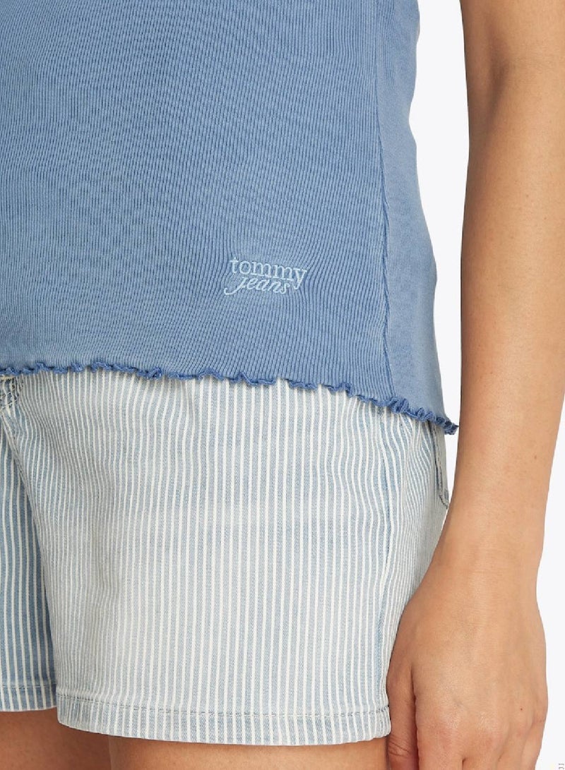 TOMMY JEANS Slim Rib Top With Strap  - Image 5