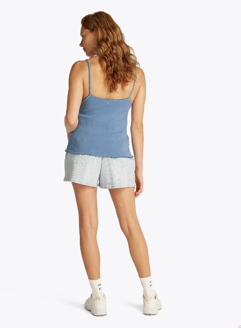 TOMMY JEANS Slim Rib Top With Strap - Image 4