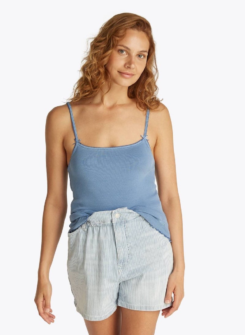 TOMMY JEANS Slim Rib Top With Strap - Image 1