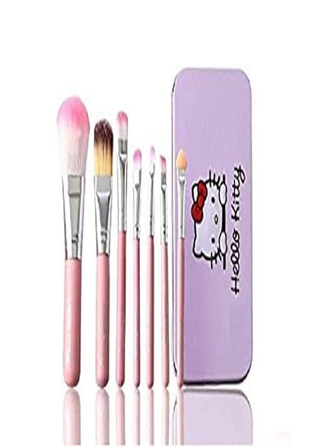 JAAYANSHA Women's and Girl's 7 Pink Makeup Brushes Set and 1 Eyelashes with 1 Glue,1 Curler,1 36H Waterproof Liquid Eyeliner Pencil with 1 Kajal Pencil with 1 Pink Beauty Blender - (Pack of 13) - Image 3