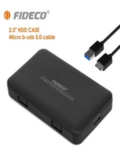FIDECO Fideco Usb 3.0 SSD and HDD External Enclosure Black with High Speed Cable  - Image 1