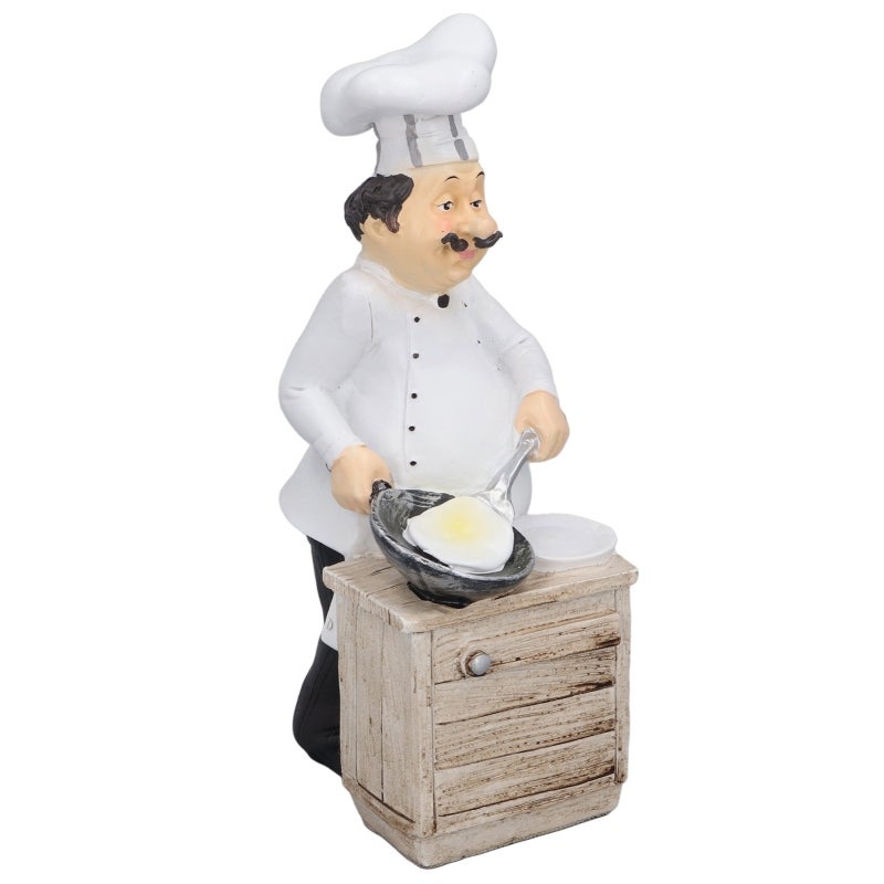 Chef Figurine 9 X 11 X 23cm Exquisite Workmanship - Eco-Friendly Resin Material Kitchen Decor for Home Kitchen Dining Room Desktop Tabletop Decoration Gift Recipients - Image 5