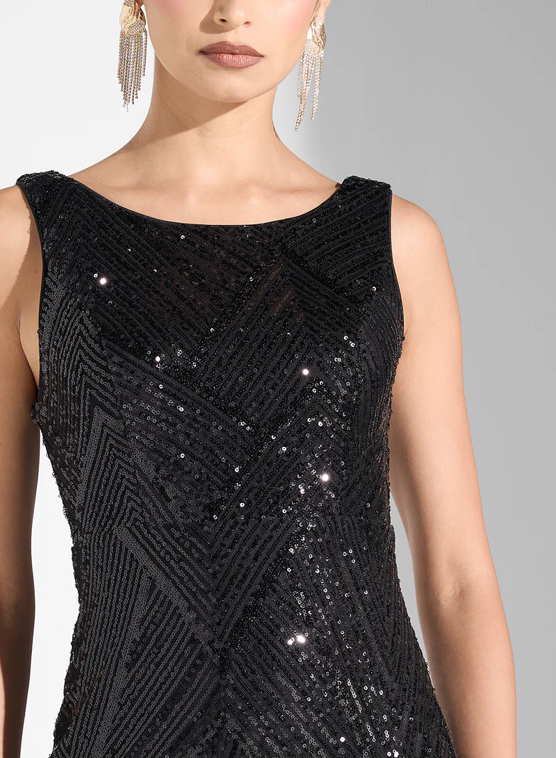 ايلا ليمتد اديشن Sequin Evening Dress
