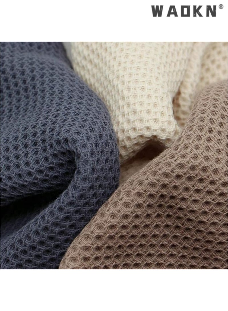 WAOKN 6-Piece Cotton Waffle Weave Kitchen Dish Cloths & Tea Towels Set - Ultra-Soft, Super Absorbent, & Rapid Drying for Everyday Use（34x34CM，Multi Color） - Image 3