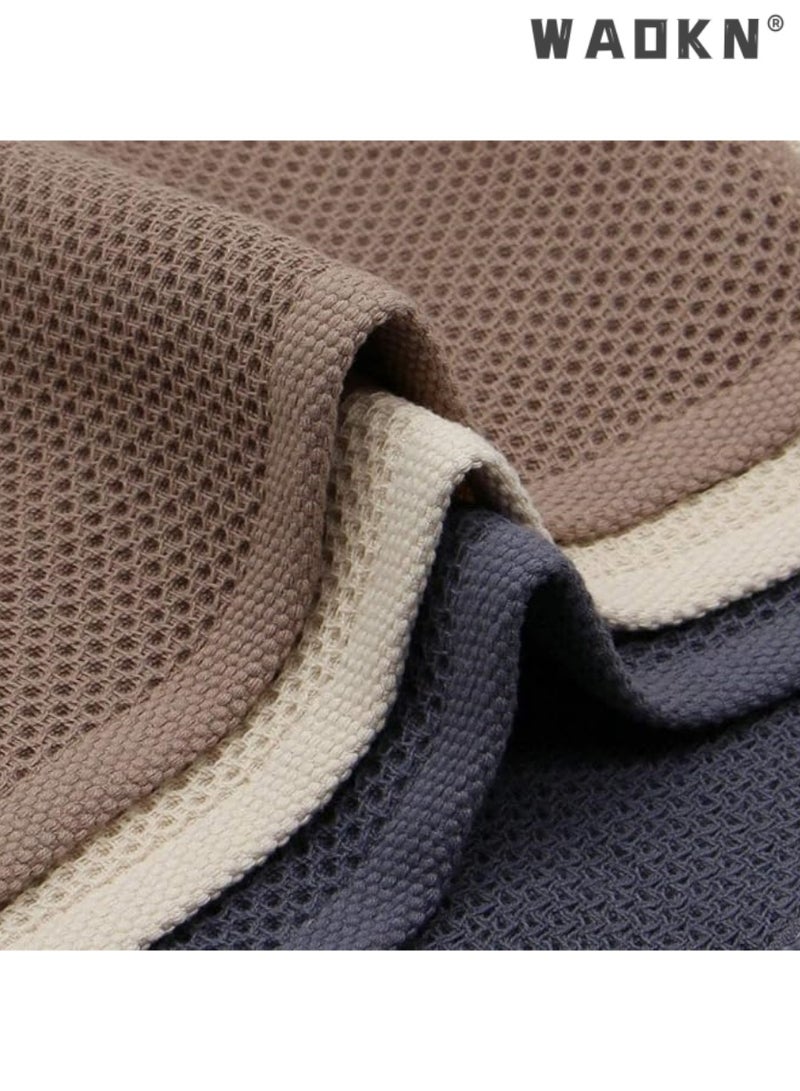 WAOKN 6-Piece Cotton Waffle Weave Kitchen Dish Cloths & Tea Towels Set - Ultra-Soft, Super Absorbent, & Rapid Drying for Everyday Use（34x34CM，Multi Color） - Image 2