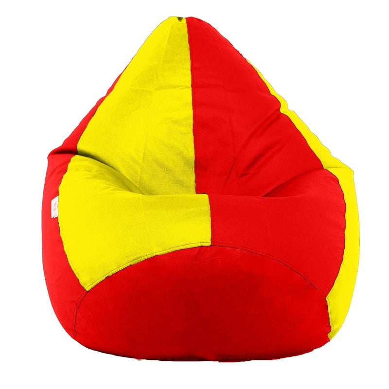 SATTVA Classy.Elegant.Stylish Sattva Classic Bean Bag Cover Without Beans XL Size Dual Colour Red Yellow  - Image 1