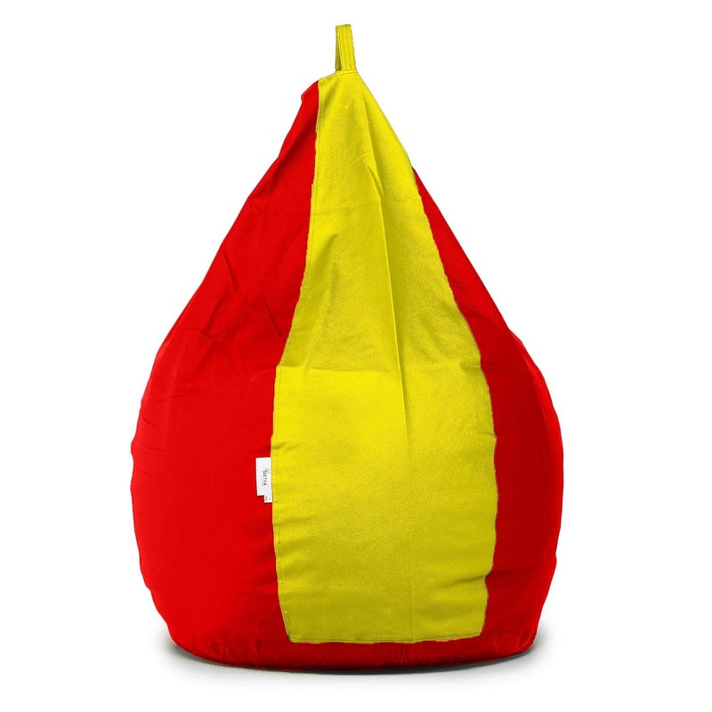 SATTVA Classy.Elegant.Stylish Sattva Classic Bean Bag Cover Without Beans XL Size Dual Colour Red Yellow  - Image 5