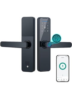 Arabest Tuya Smart Lock Fingerprint Lock Door Lock Keypad Door Lock with Handle Fingerprint Electronic Deadbolt Door Lock Smart Door Lock Compatible with Tuya APP  - Image 1