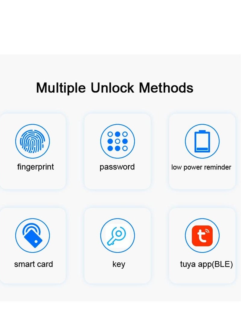 Arabest - Tuya Smart Lock Fingerprint Lock Door Lock Keypad Door Lock with Handle Fingerprint Electronic Deadbolt Door Lock Smart Door Lock Compatible with Tuya APP - Image 1