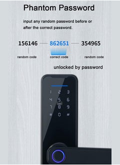 Arabest Tuya Smart Lock Fingerprint Lock Door Lock Keypad Door Lock with Handle Fingerprint Electronic Deadbolt Door Lock Smart Door Lock Compatible with Tuya APP  - Image 5