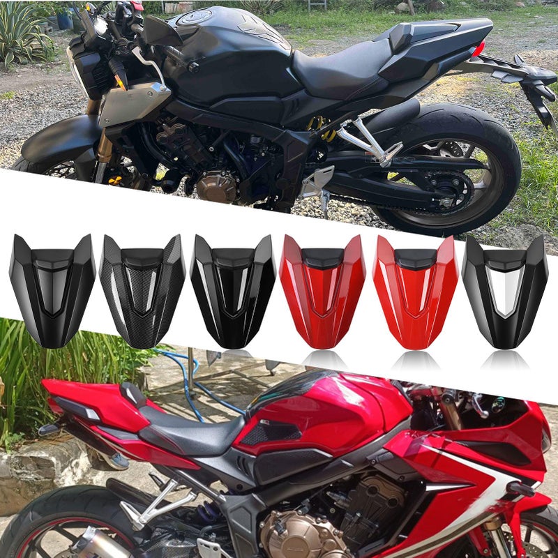 WOOGA Motorcycle CB650RCBR650R Accessories Rear Seat Pillion Cowl Fairing Cover Cowl ABS Plastic ftt for Honda CB650R CBR650R Modified Parts 2019 2020 2021 2022 2023Red