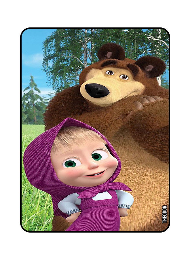 Theodor Protective Flip Case Cover For SAMSUNG GALAXY TAB S8 PLUS Masha and Bear - Image 1