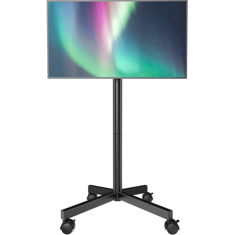 AX WABER Mobile TV Cart Stand with Wheels for 23-60" tvs, Height Adjustable, Portable Floor Stand Holds up to 88 lbs, Rolling TV Mount max VESA 400x400mm - Image 1