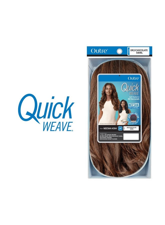 Outre Synthetic Quick Weave Half Wig Neesha H304 (Color:1B Off Black) - Image 4