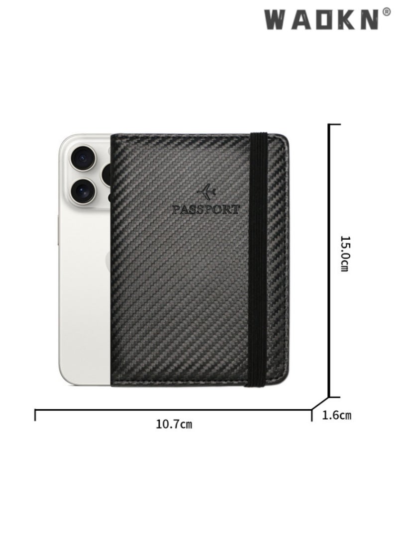 Multifunctional PU Leather Passport Holder, Secure and Stylish Travel Wallet, Perfect for Organizing Documents, Passports, and Essential Travel Items, Durable Design for Business and Leisure Trips