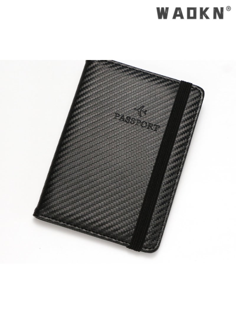 Multifunctional PU Leather Passport Holder, Secure and Stylish Travel Wallet, Perfect for Organizing Documents, Passports, and Essential Travel Items, Durable Design for Business and Leisure Trips