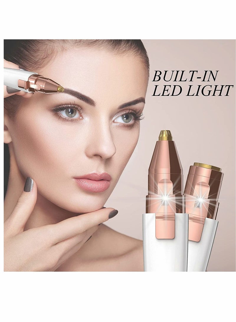 XiuWoo Roll over image to zoom in Razor, Eyebrow Face Hair Removal for Women, Remover, 2 1 Trimmer, and 100% Painless Remover with Light Eyebrow, Nose, Lips, Facial, Body (US - Image 5