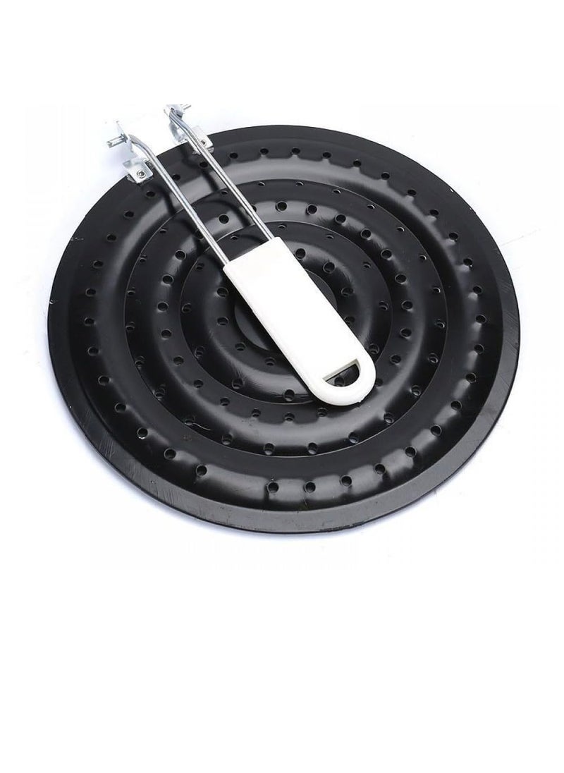 SHREESAMP SHREESAMP Hot Roaster Black Heat Diffuser Reducer Flame Guard with Simmer Plate Roti Jali Roaster with Heat Papad Jali Barbeque Item Kitchen Tool Stainless Steel Cooking Tool Jali  - Image 4
