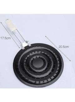 SHREESAMP SHREESAMP Hot Roaster Black Heat Diffuser Reducer Flame Guard with Simmer Plate Roti Jali Roaster with Heat Papad Jali Barbeque Item Kitchen Tool Stainless Steel Cooking Tool Jali  - Image 5