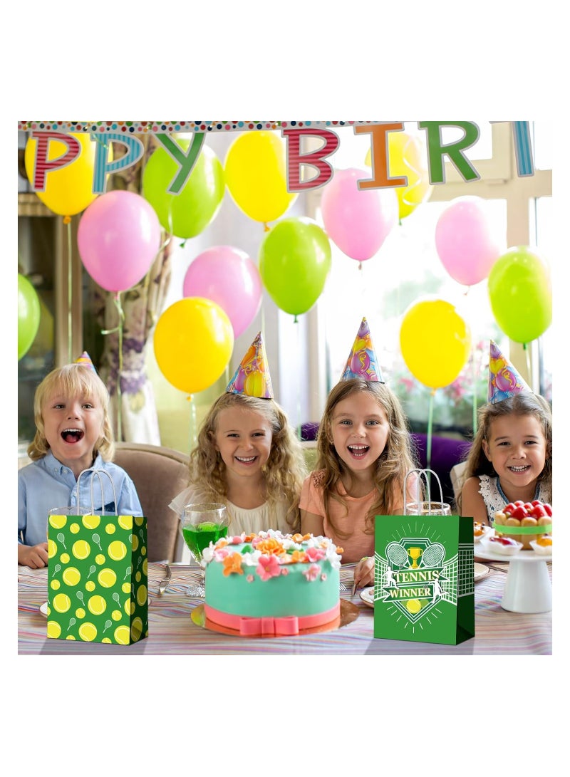 SYOSI 30 Pcs Baseball Party Candy Favor Bags Basketball Tennis Party Bags Baseball Tennis Gift Goodie Favor Bags Treat Candy Goody Bags Party Decorations Birthday Bag with Handle for Sports Theme - Image 3