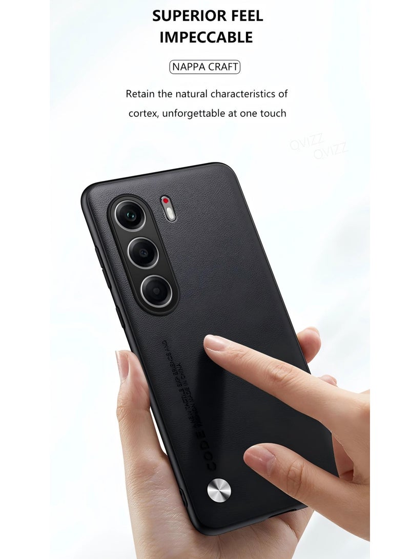 CoomBe for Tecno Camon 40 Pro 5G Protective Case, Leather Shockproof Phone Cover Black - Image 2