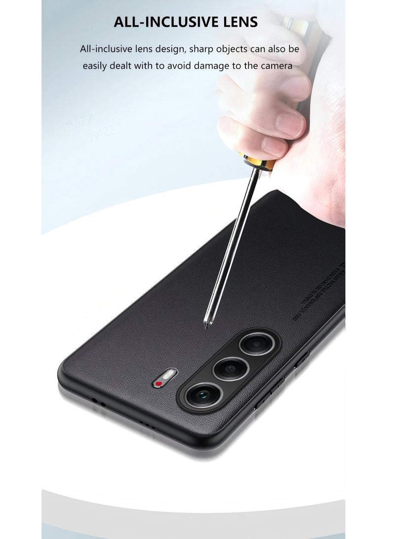 CoomBe for Tecno Camon 40 Pro 5G Protective Case, Leather Shockproof Phone Cover Black - Image 3