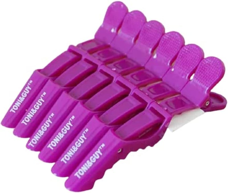 ALKAYAN Crocodile Hair Clips - 6 Pieces - Mauve - Image 1