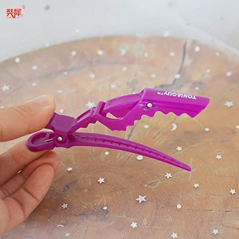 ALKAYAN Crocodile Hair Clips - 6 Pieces - Mauve - Image 2