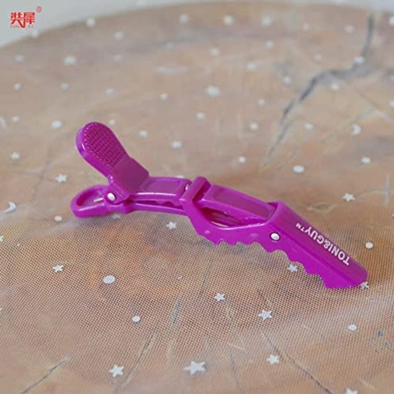 ALKAYAN Crocodile Hair Clips - 6 Pieces - Mauve - Image 3