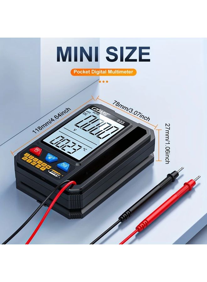 CZDANG Pocket Multimeter 933 For DC AC Voltage Resistance Capacitance Diode Continuity Test LCD Display - Image 3