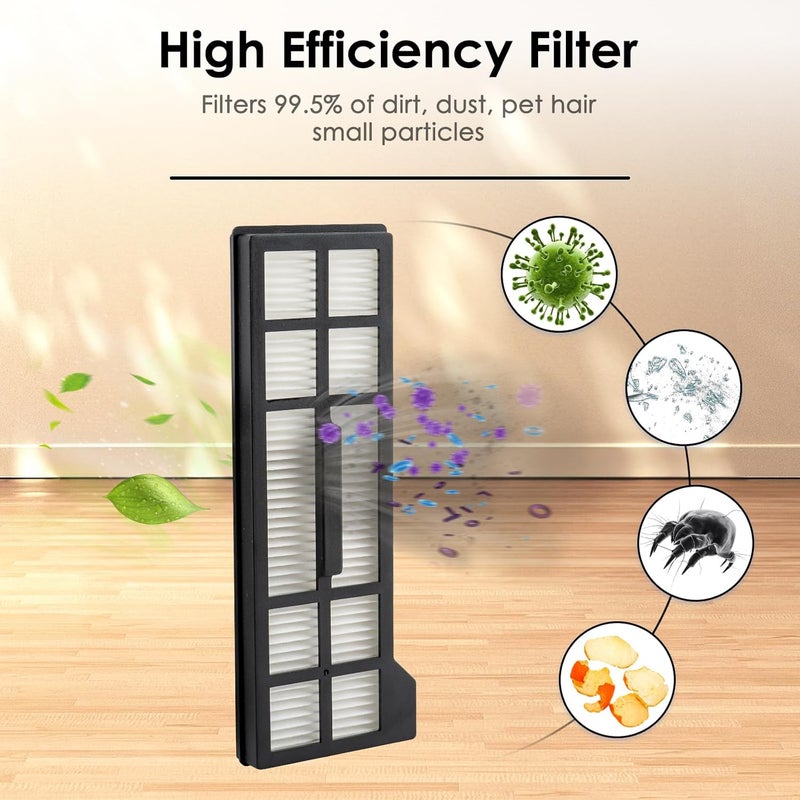 BRUVISH (5 Pack) X10 Pro Omni Replacement HEPA Filters Compatible With Eufy X10 Pro Omni Robotic Vacuum Cleaner, Filters Accessories Kit, Vacuum Filter Kit, Upright Filters Canister Filters - Image 3