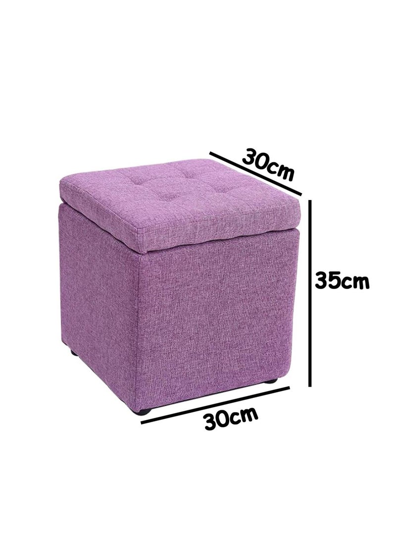 FFD Storage Ottoman Cube Foldable Storage Boxes Footrest Step Stool Shoe Change Chair Padded Seat For Dorm Living Room - Image 4