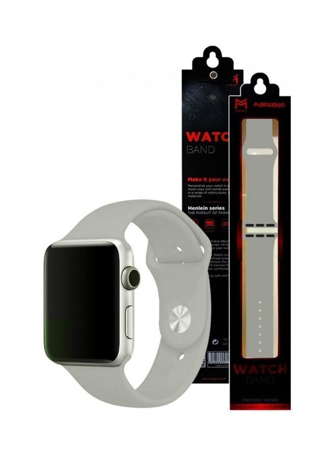 NIBEMINENT Silicone Replacement Band For Apple Watch 42/44mm Concrete  - Image 5