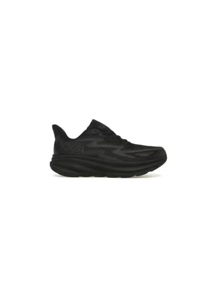 Hoka Clifton 9 Running Shoes – Black | Lightweight & Cushioned Performance Sneakers - Image 1