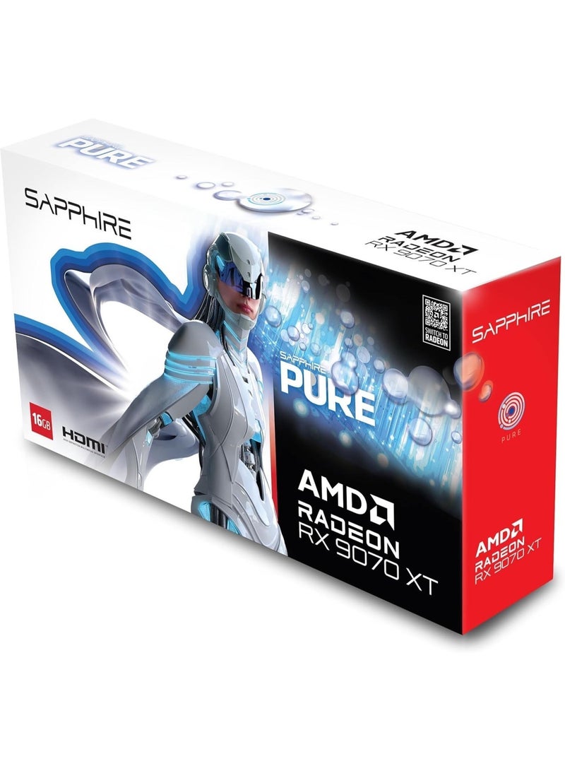 Sapphire Pure AMD Radeon™ RX 9070 XT Gaming OC Graphics Card with 16GB GDDR6, AMD RDNA 4 - Image 4