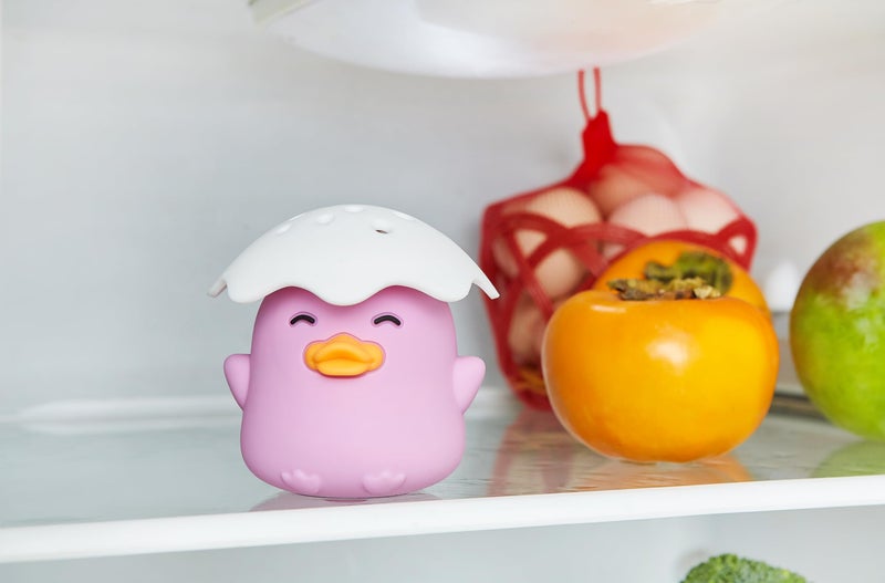 Kreeqe Duck Refrigerator Baking Soda Deodorizer Holder, Odor Absorber and Eliminator, Can Absorb Odor, Food Grade (Purple) - Image 5