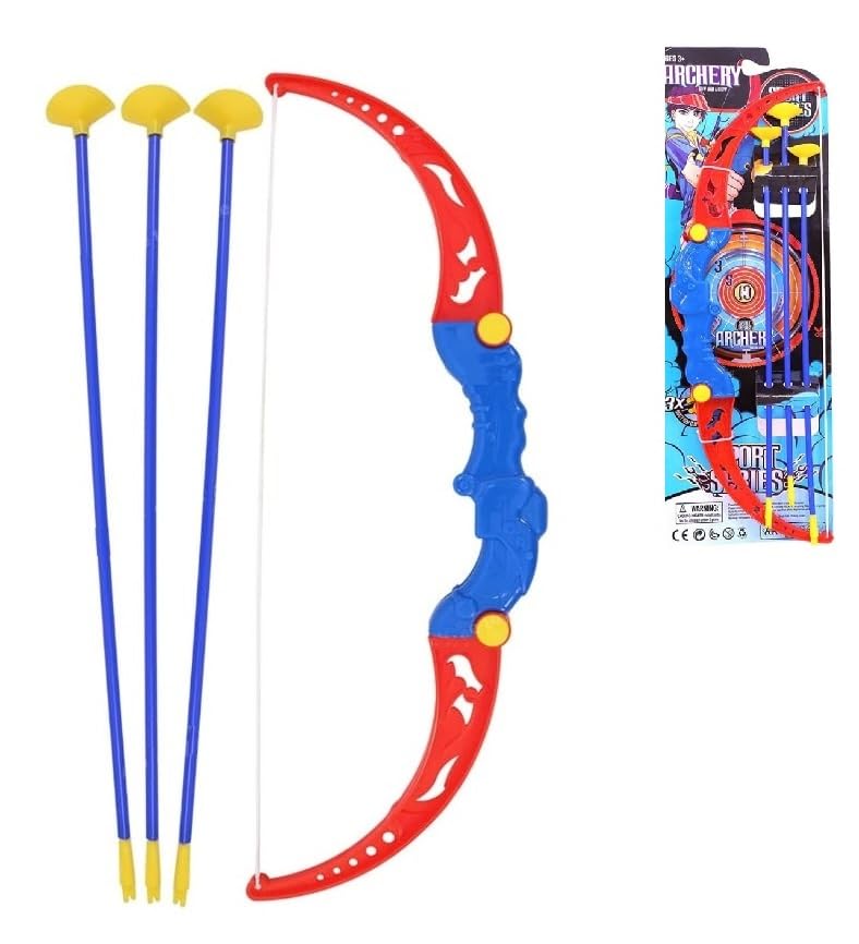 IndusBay ® Kids Archery Toy Set with 21 Inch Bow & 3 Suction Cup Arrows | Indoor Outdoor Shooting Practice Game for Boys & Girls - Image 1