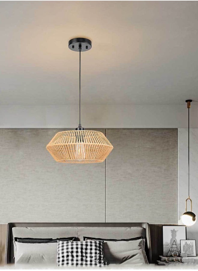 ERENYEA Unique Woven Chandelier For Hotel And Home Decor Rattan Chandelier (E27 not included)  - Image 1
