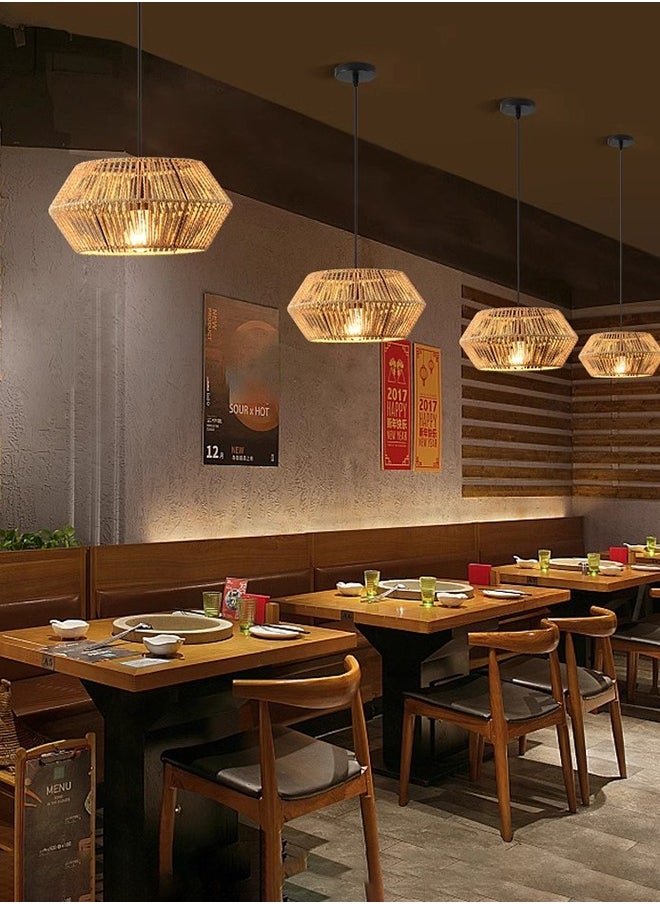 ERENYEA Unique Woven Chandelier For Hotel And Home Decor Rattan Chandelier (E27 not included)  - Image 2