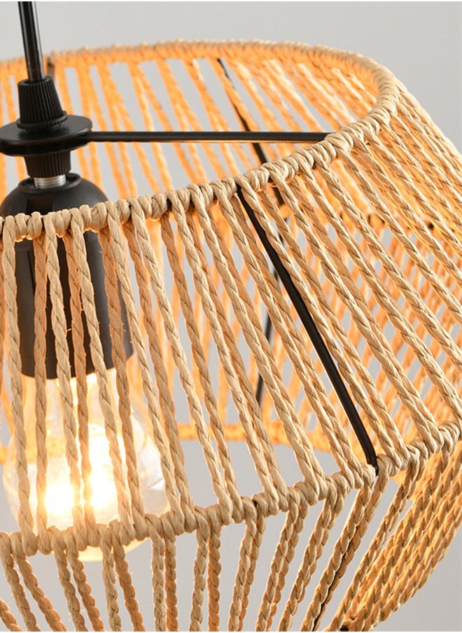 ERENYEA Unique Woven Chandelier For Hotel And Home Decor Rattan Chandelier (E27 not included)  - Image 5
