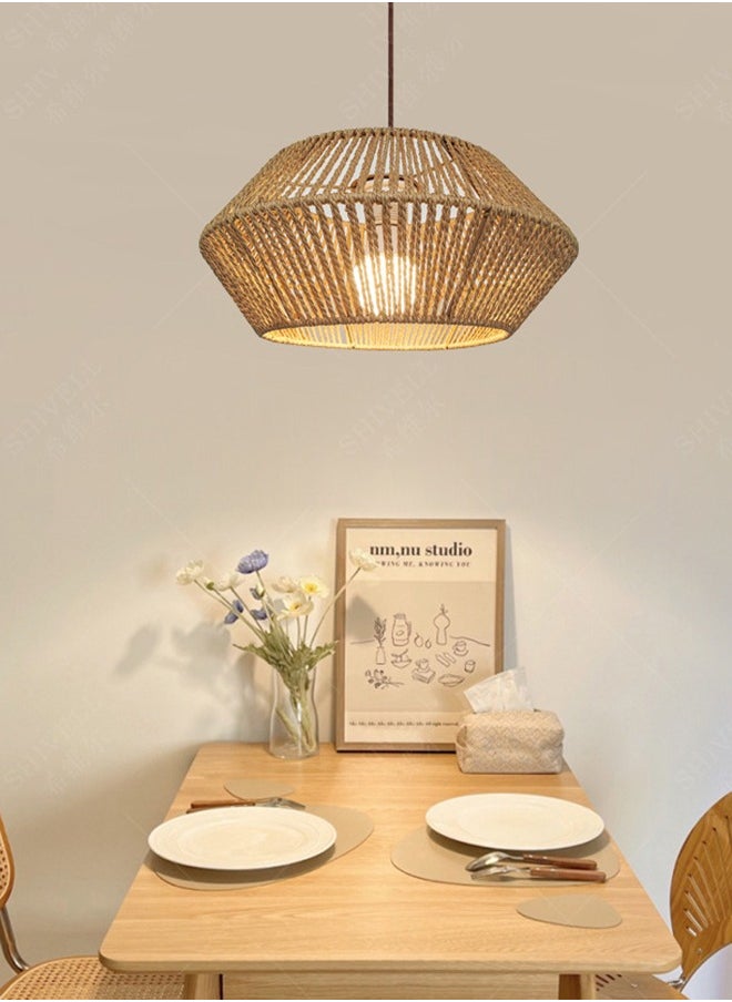 ERENYEA Unique Woven Chandelier For Hotel And Home Decor Rattan Chandelier (E27 not included)  - Image 4